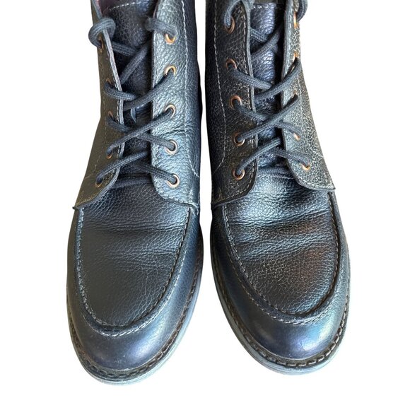 Roan Cass BLACK BARCELONA Handmade Ankle Lace Up Boots Size 10 Bed Stu - Picture 7 of 14